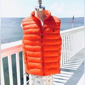NWT Polo Ralph Lauren Packable Quilted Vest - Orange